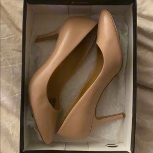 Rose Pink INC heels - matches navy dress listed